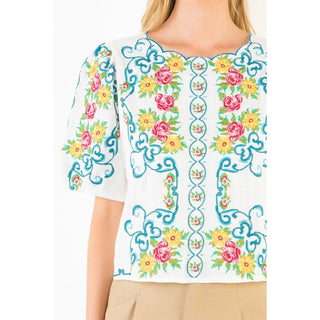 GARDEN PARTY SCALLOP TOP