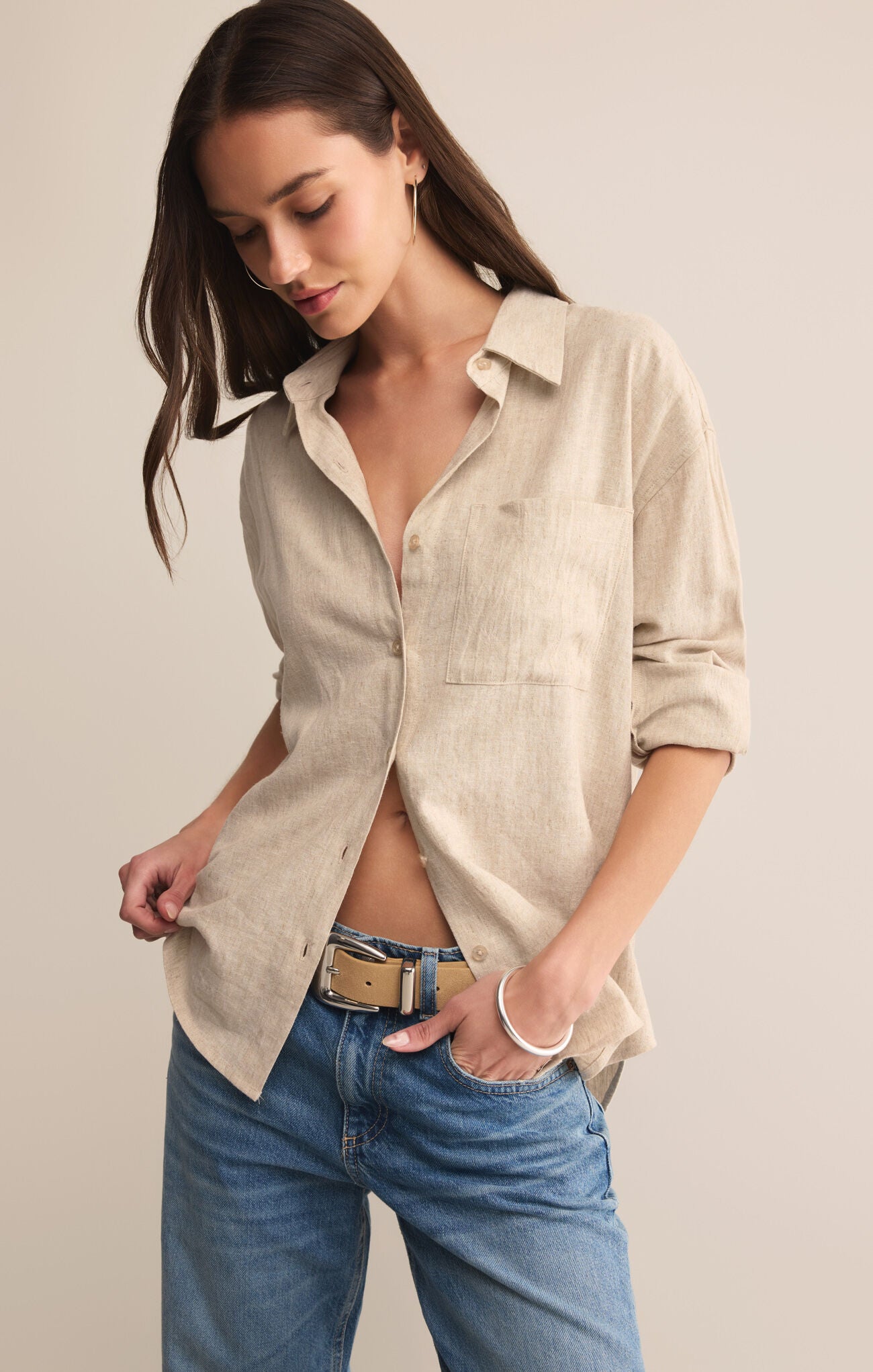  ALFIE shirt fabric texture close up STMT BOUTIQUE 
