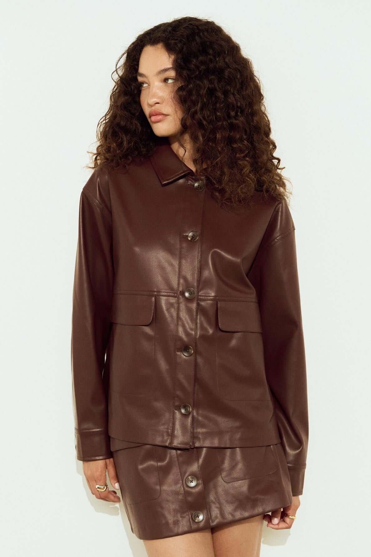 SIGRID FAUX LEATHER JACKET