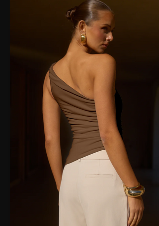  COBIE top back view showing flattering silhouette women's shirt