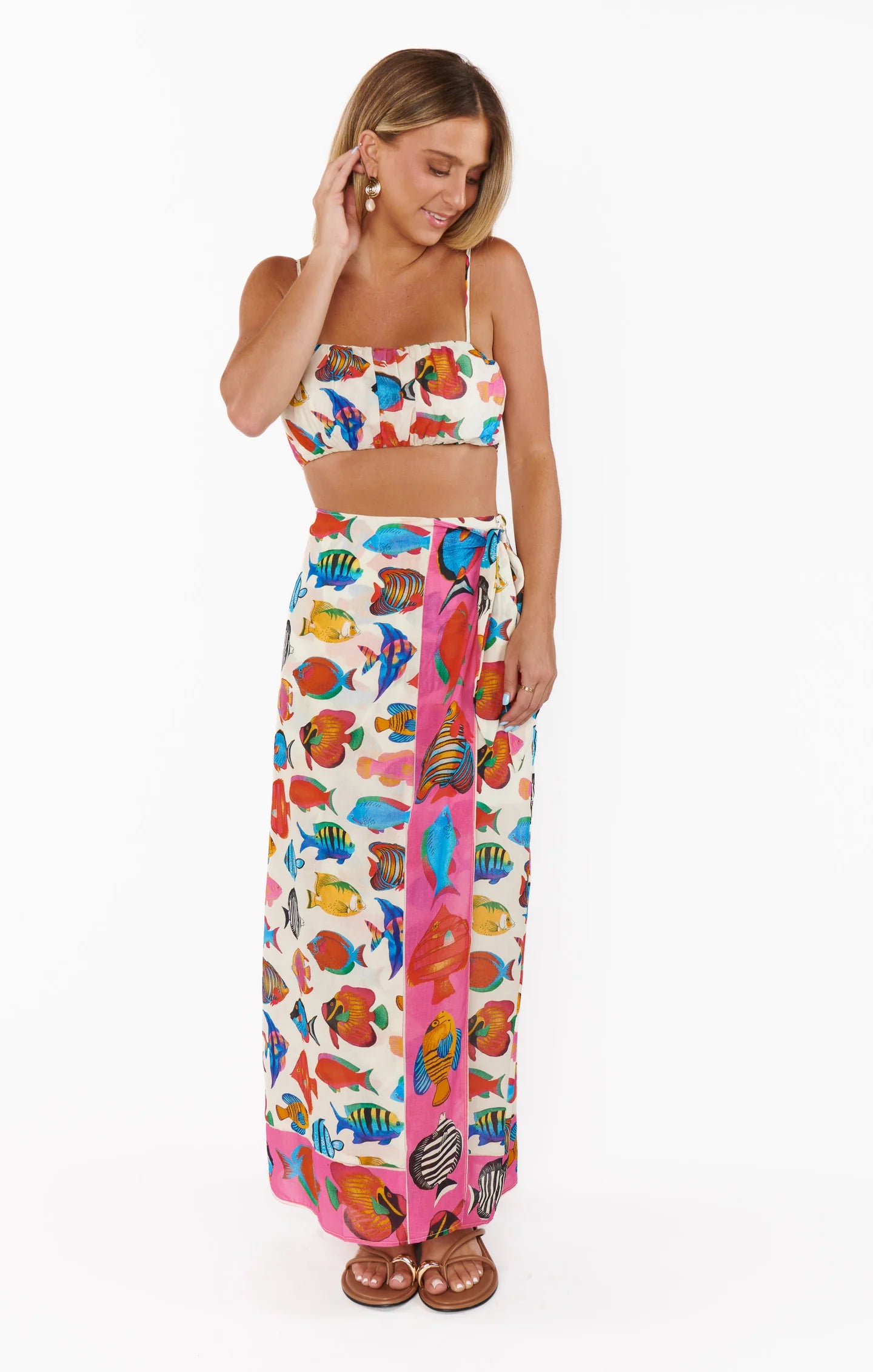  Cartagena top women chic printed blouse STMT BOUTIQUE casual wear