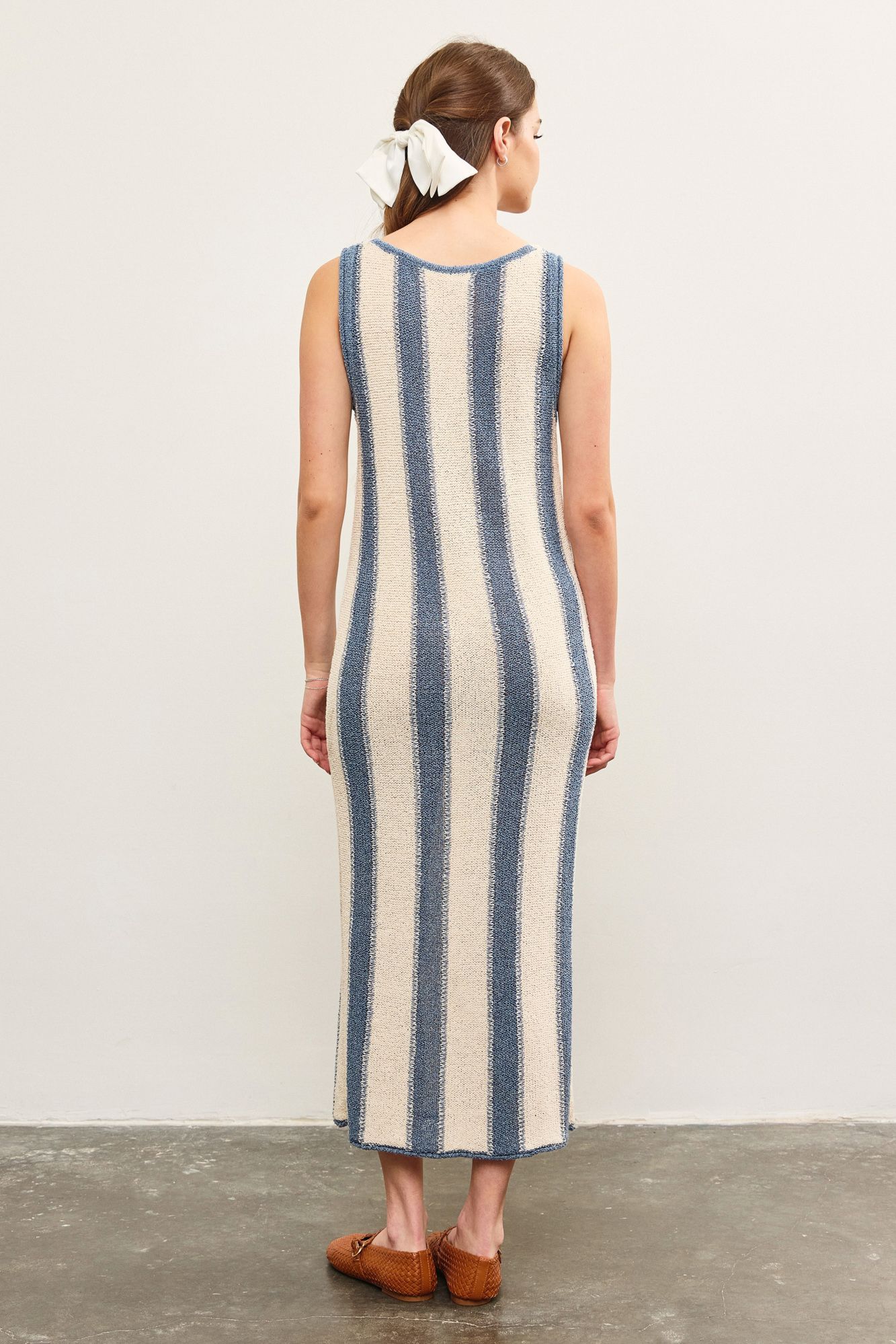 Close-up of fabric texture, stripes, and tie detail