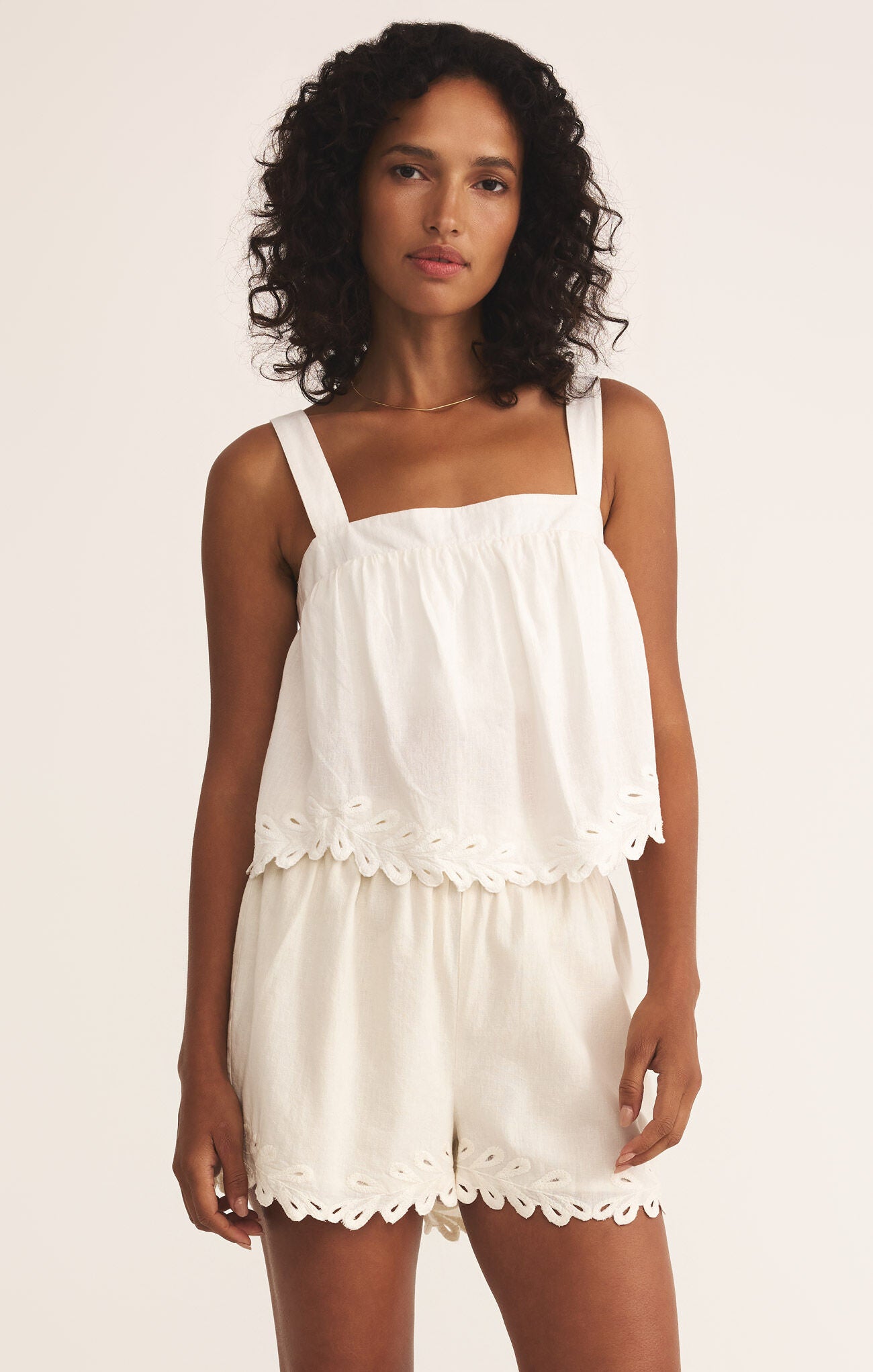 ANNECY linen tank fabric detail texture premium STMT BOUTIQUE 