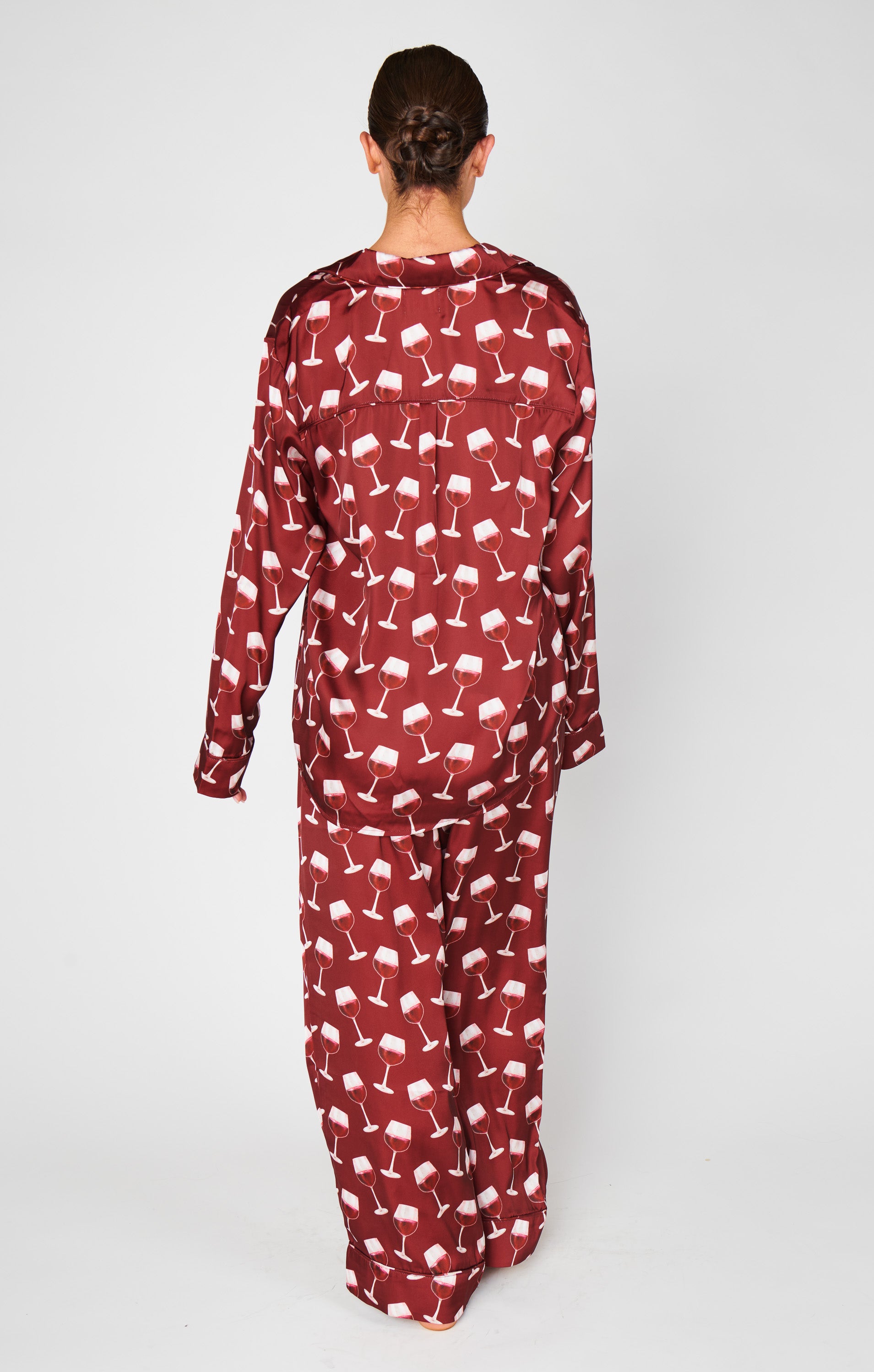 Close up fabric detail Classic PJ set premium stitching soft texture