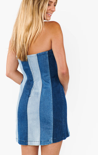 Coronado corset dress back view showing structured silhouette women's fitted design