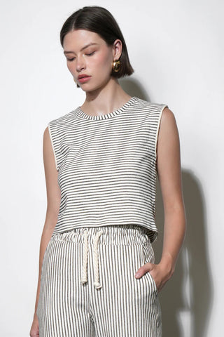 DAPHNE SLEEVELESS KNIT SHELL TOP