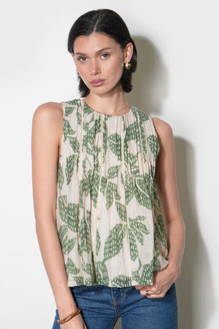 ELAINE SLEEVELESS PINTUCK TOP