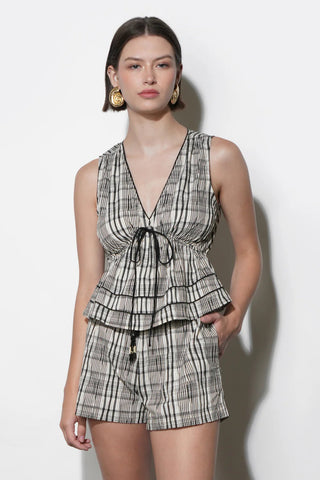 AVA PLAID HIGH WAIST SHORTS