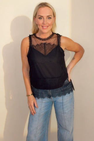 MIDNIGHT GALA SLEEVELESS BLOUSE