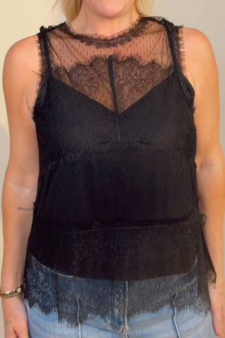 MIDNIGHT GALA SLEEVELESS BLOUSE