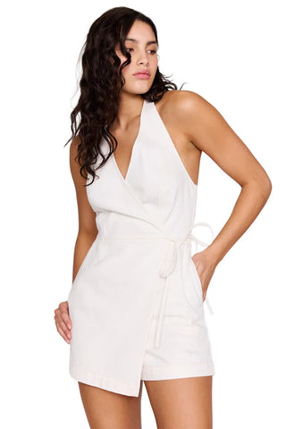 COVE DENIM HALTER PLAYSUIT