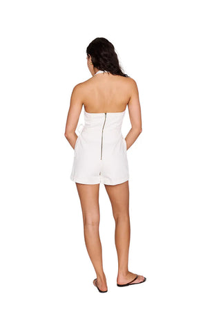 COVE DENIM HALTER PLAYSUIT