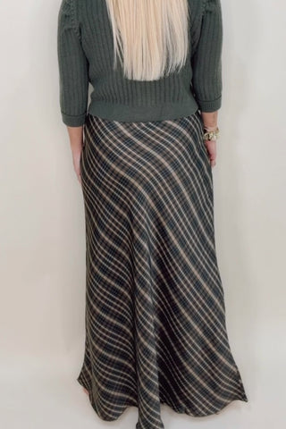MEADOW SKIRT IN GREEN PLAID