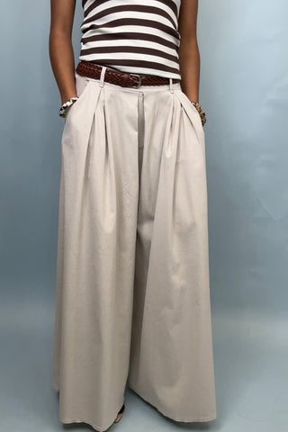 WIDE LEG PLAZZO PANT WITH TWIST BELT