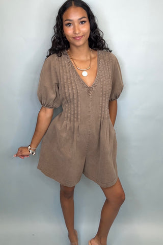 FREE SPIRIT PINTUCK ROMPER