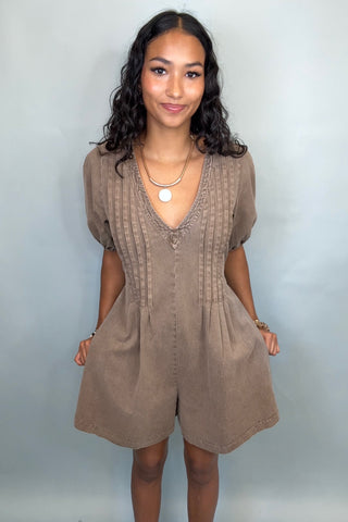 FREE SPIRIT PINTUCK ROMPER