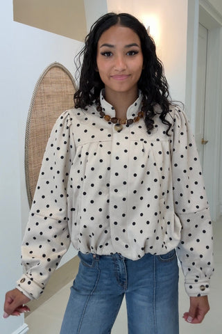 DOTTY DAYS CREAM POCKET JACKET