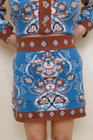 WESTERN SKIES KNIT MINI SKIRT