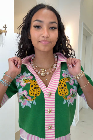 WILD SIDE TIGER PRINT CARDIGAN
