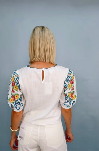 GARDEN PARTY SCALLOP TOP