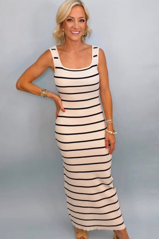 RIVIERA STRIPE MAXI DRESS