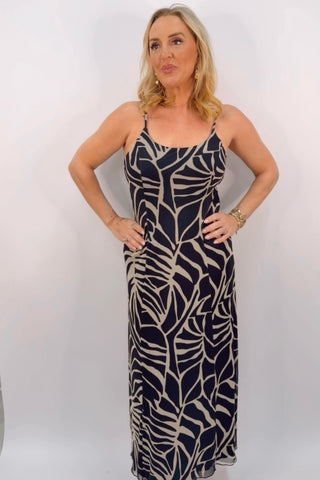 CHARISMA TOVA PALM MIDI DRESS