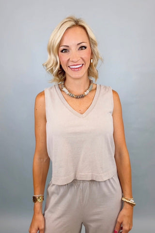 SLOANE V-NECK TOP