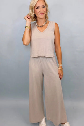 SCOUT JERSEY CROP FLARE PANT