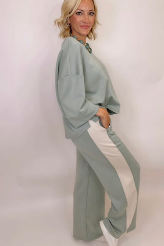 SO RELAXED ULTRACOMFY TWO TONE WIDE LEG PANTS