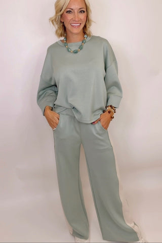 SO RELAXED ULTRACOMFY TWO TONE WIDE LEG PANTS