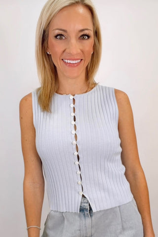 LENA RIBBED SWEATER TOP