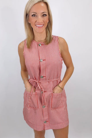 FREYA STRIPE SHIFT DRESS