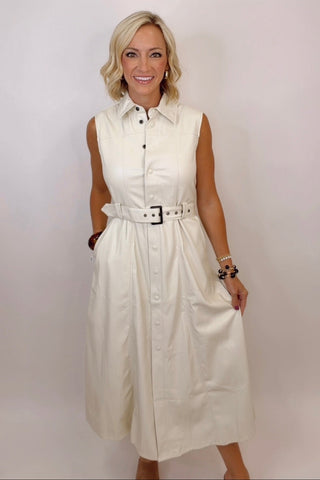 HAVEN BELTED MIDI DRESS