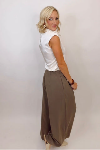 HIGH WAISTED WIDE LEG PANTS