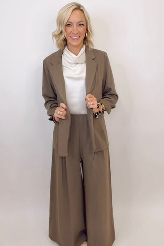 3/4 SLEEVE LONG BLAZER