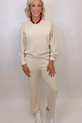 SOFIE SOFT CROPPED PANTS IN OATMEAL