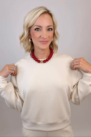 SUPER SOFT SCUBA SWEATSHIRT SHORT VERSION