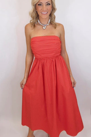 SABRINA SMALL HEART MIDI DRESS