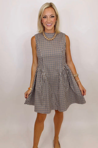 COUNTRY CLUB GINGHAM MINI DRESS