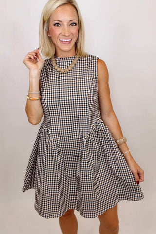 COUNTRY CLUB GINGHAM MINI DRESS