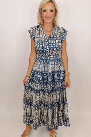 COASTAL ESCAPE PRINTED MAXI DRESS