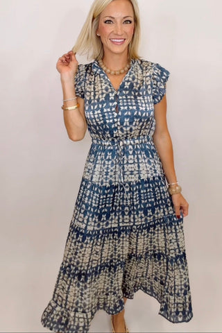 COASTAL ESCAPE PRINTED MAXI DRESS