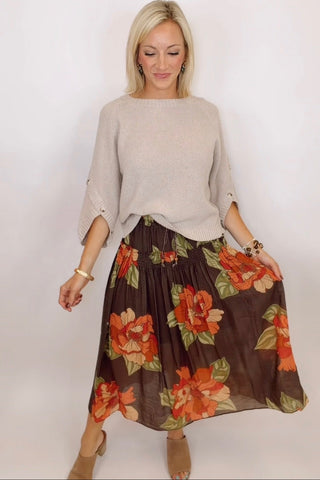 SECRET GARDEN FLORAL SKIRT