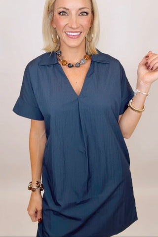 COASTLINE V-NECK MINI DRESS
