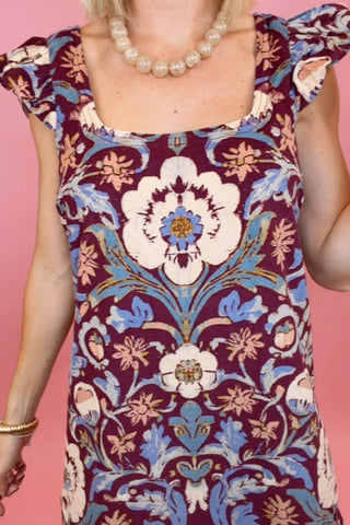 HOPELESS ROMANTIC PRINTED DRESS-Red-Free People