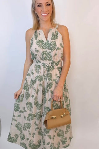 VENERIA HALTER MIDI DRESS