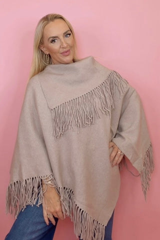 SOPHIE FRINGE PONCHO