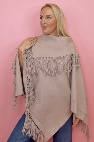 SOPHIE FRINGE PONCHO