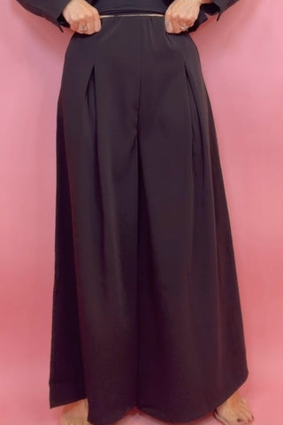 HIGH WAISTED WIDE LEG PANTS