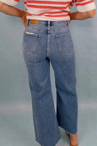 LANA CROP HIGH RISE ULTRA WIDE LEG JEAN